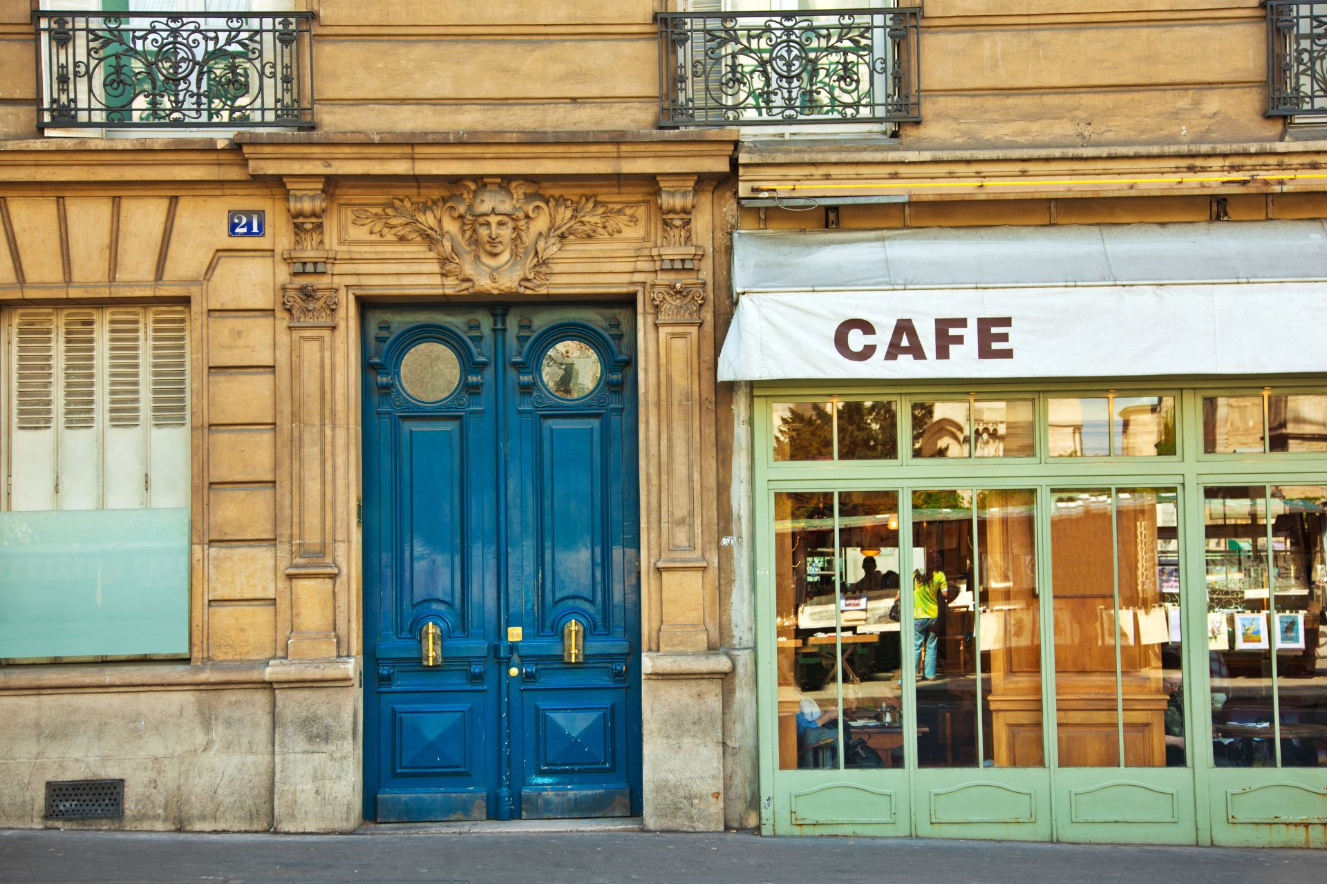 Street view of a café used for business meetings