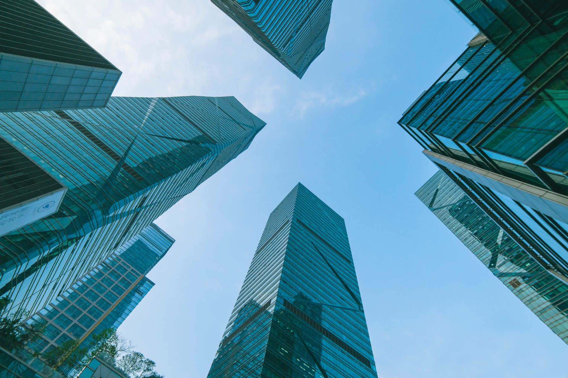 high rise glass buildings