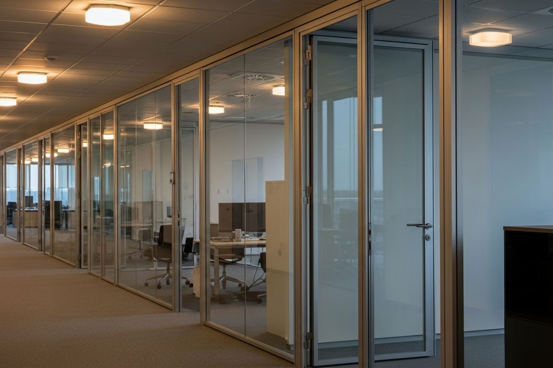 Glass Partitions to Create Openness