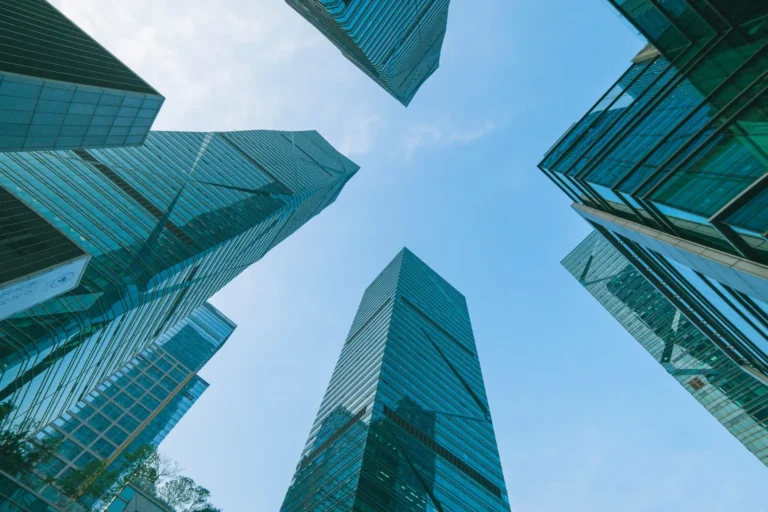 high rise glass buildings